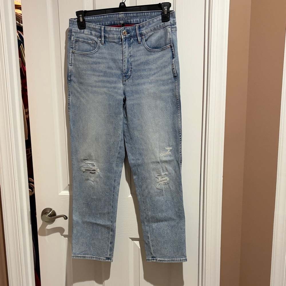 White House Black Market Light Wash Straight Leg Jeans